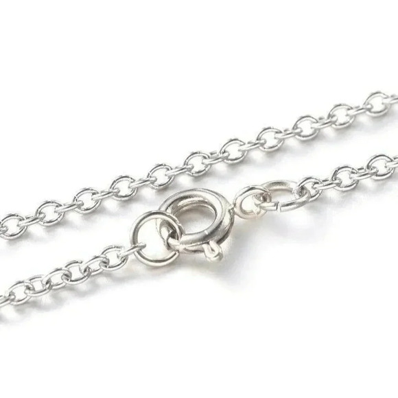 Surgical Stainless Steel Silver Rolo Chain Necklace 2mm Links 28" Long - Picture 1 of 2